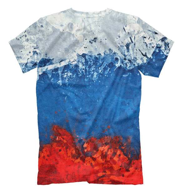 Мужская футболка с изображением Русский хоккеист цвета Белый