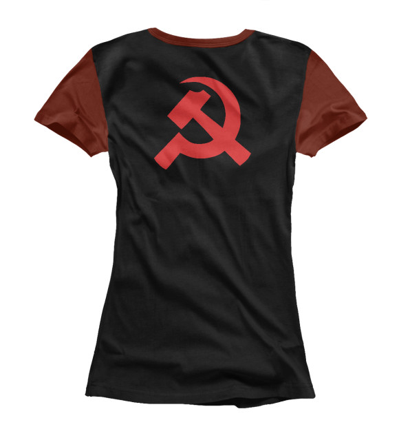 Женская футболка с изображением Советский Космос цвета Белый