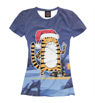Женская футболка Тигр 2022 Новый год