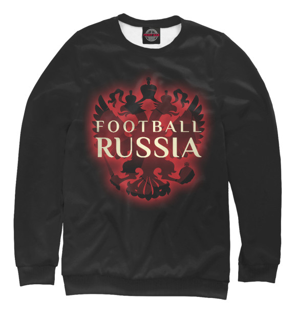 Мужской свитшот с изображением Football Russia цвета Белый