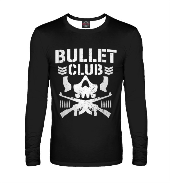 Мужской лонгслив с изображением Bullet Club цвета Белый