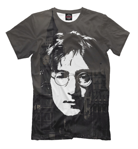 Мужская футболка с изображением John Lennon цвета Молочно-белый