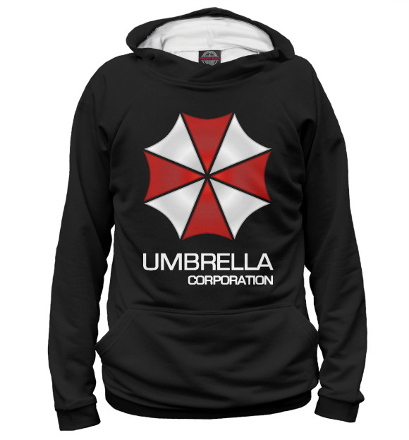 Худи для девочки с изображением Umbrella corporation цвета Белый