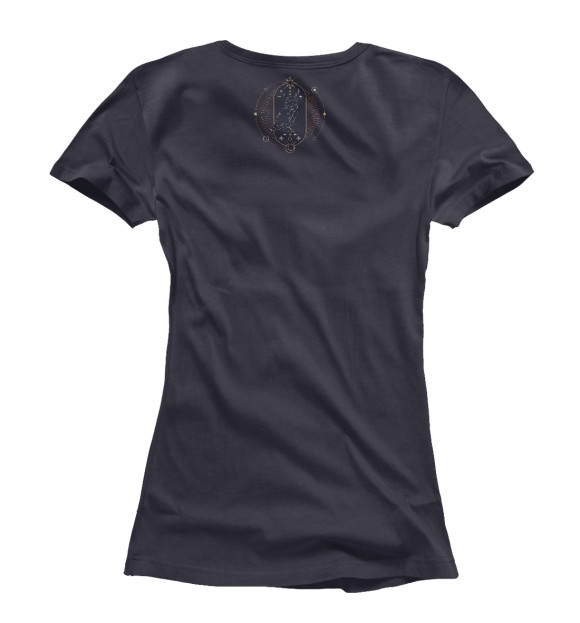 Женская футболка с изображением Geometric astrological owl цвета Белый