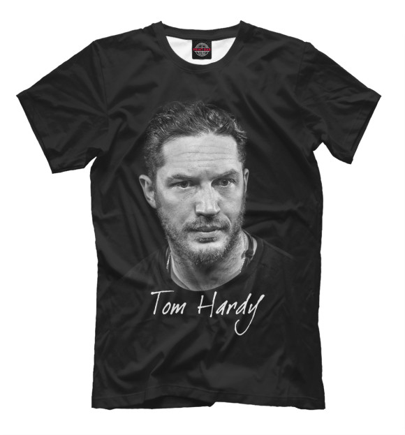 Мужская футболка с изображением Том Харди цвета Черный