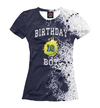 Женская футболка 10th Birthday Boy Tennis