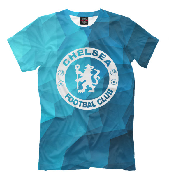 Мужская футболка с изображением Chelsea Geometry цвета Белый