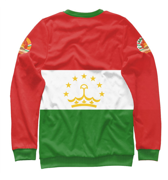 Свитшот для девочек с изображением Tajikistan цвета Белый