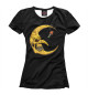 Женская футболка Сгиблая Луна