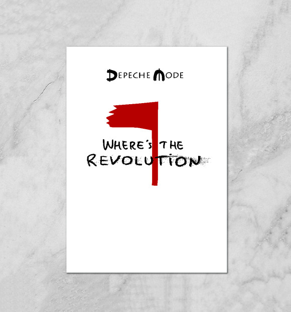 Плакат с изображением Where's the Revolution цвета Белый