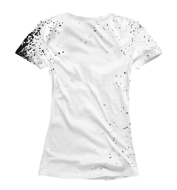 Женская футболка с изображением Безумный азарт цвета Белый