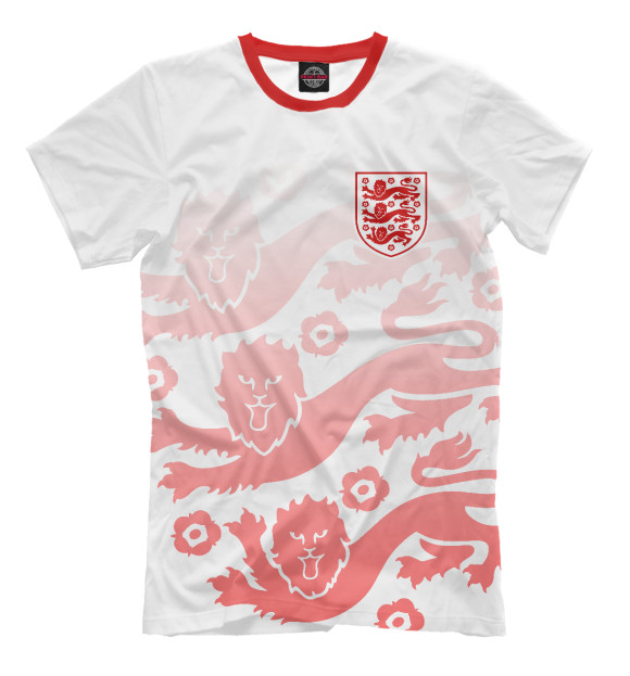 Мужская футболка с изображением Англия цвета Молочно-белый
