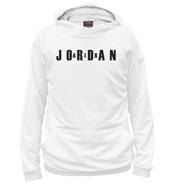 Худи для девочки с изображением Air Jordan (Аир Джордан) цвета Белый