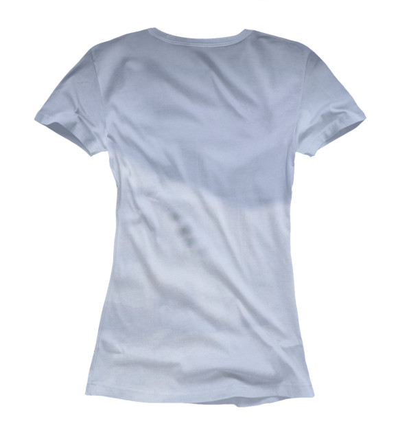 Женская футболка с изображением хаски цвета Белый