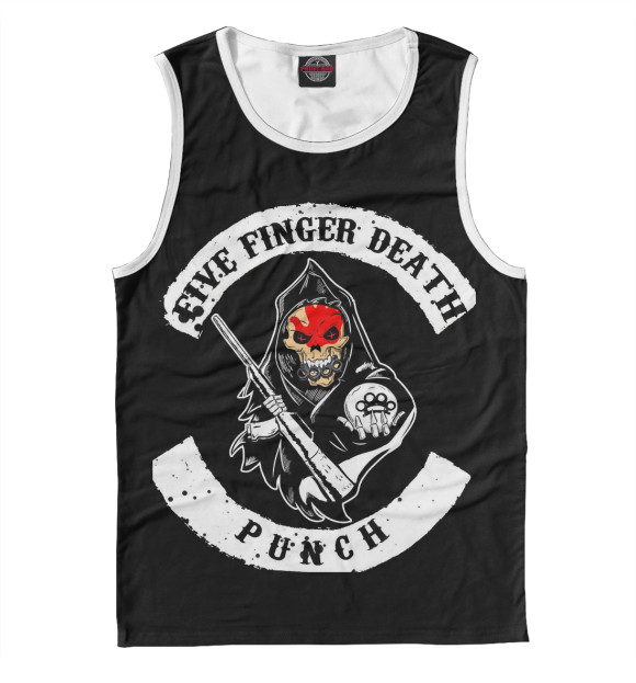 Майка для мальчика с изображением Five Finger Death Punch цвета Белый