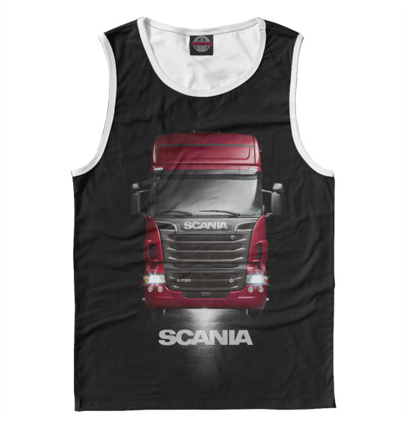 Майка для мальчика с изображением Scania цвета Белый