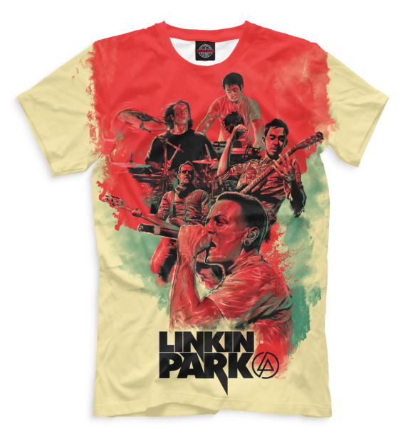 Мужская футболка с изображением Linkin Park цвета Молочно-белый