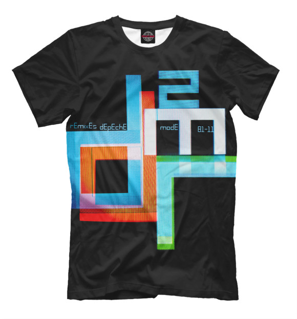 Мужская футболка с изображением Remixes 2 цвета Черный