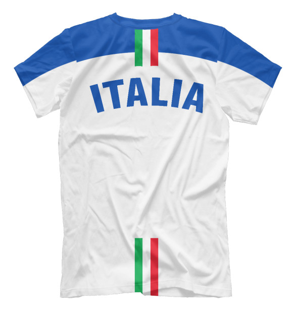 Мужская футболка с изображением Италия цвета Белый