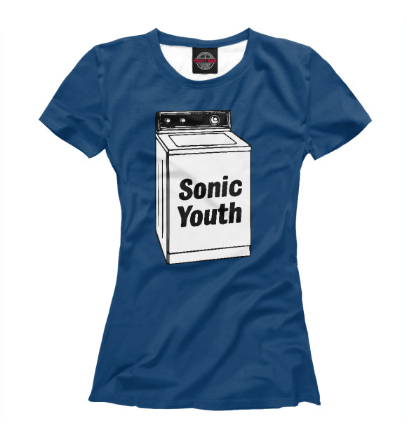 Женская футболка с изображением Sonic Youth цвета Белый