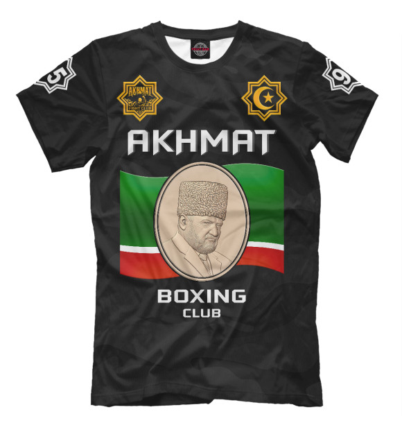 Мужская футболка с изображением Akhmat Boxing Club цвета Белый