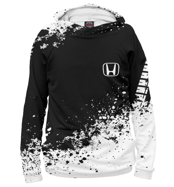 Худи для девочки с изображением Honda abstract sport uniform цвета Белый