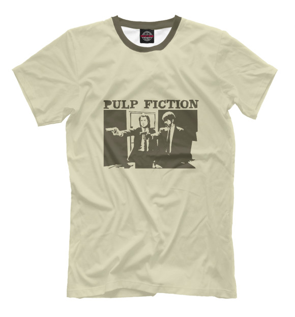 Мужская футболка с изображением Pulp Fiction цвета Бежевый