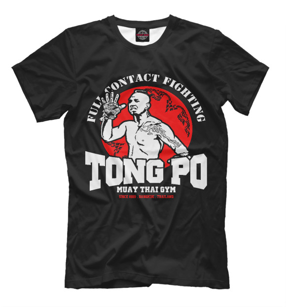 Мужская футболка с изображением Tong Po цвета Черный