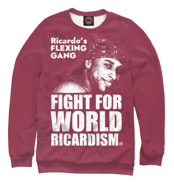 Свитшот для девочек с изображением Fight for Ricardo цвета Белый
