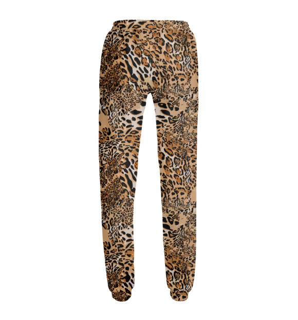 Женские спортивные штаны с изображением Леопард цвета Белый