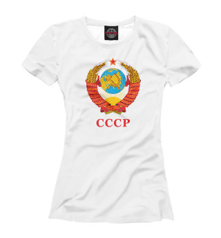 Женская футболка Герб Советского Союза