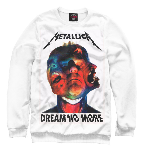 Мужской свитшот с изображением Metallica Dream No More цвета Белый