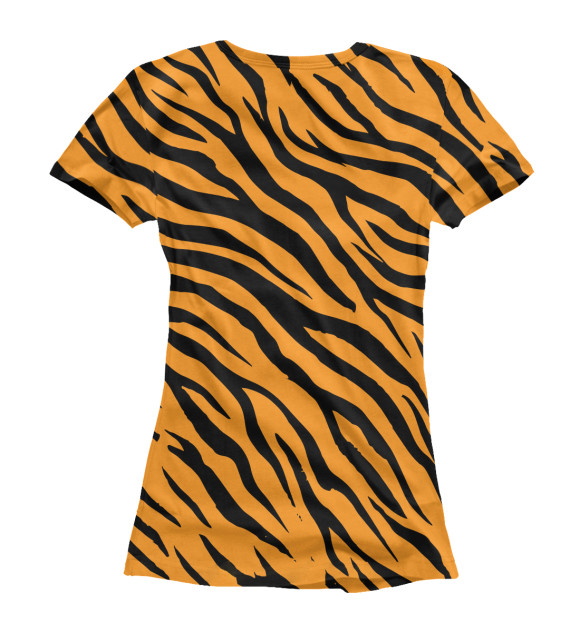 Женская футболка с изображением Тигр цвета Белый