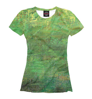 Женская футболка Холст зелень