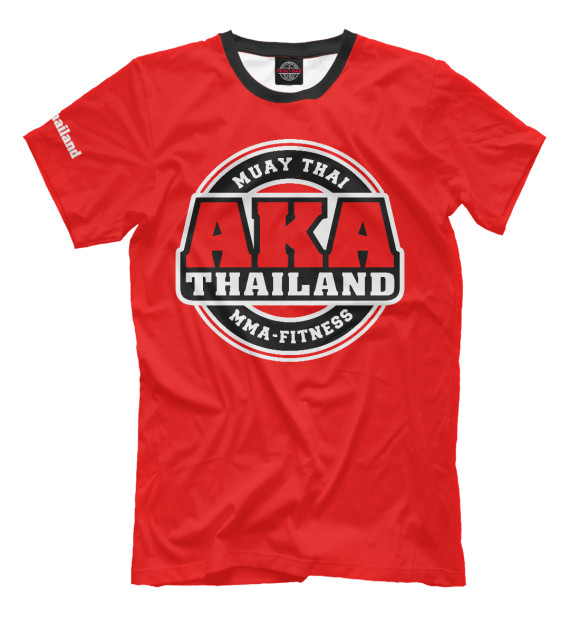 Мужская футболка с изображением AKA Thailand цвета Темно-розовый