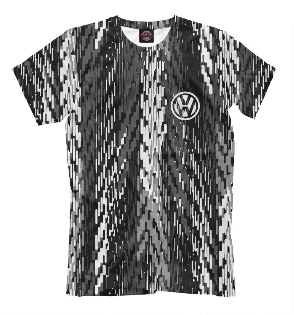 Мужская футболка с изображением VOLKSWAGEN цвета Серый