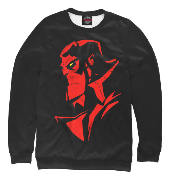 Мужской свитшот с изображением Hellboy цвета Белый