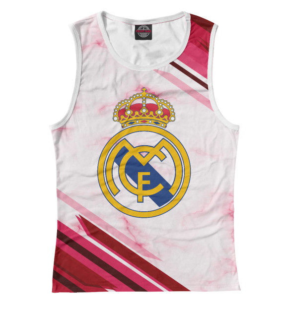 Майка для девочки с изображением Real Madrid 2018 цвета Белый