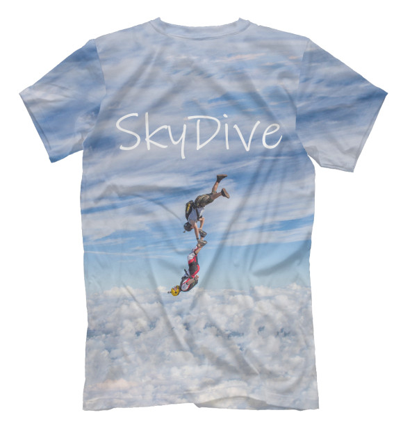 Мужская футболка с изображением SkyDive цвета Белый