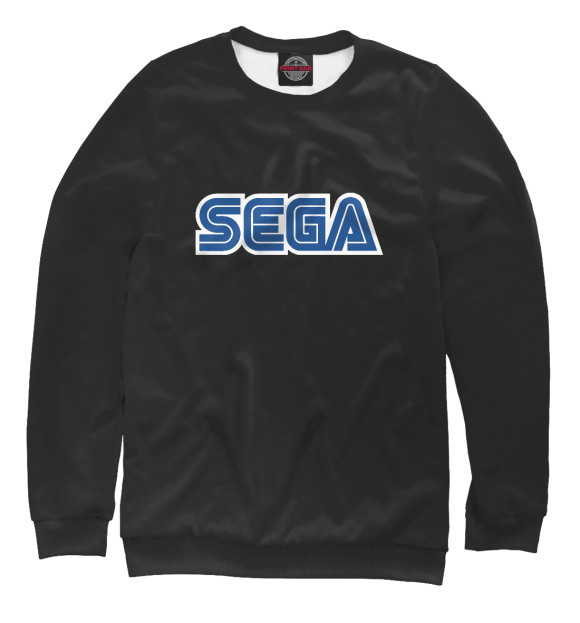 Мужской свитшот с изображением Sega цвета Белый