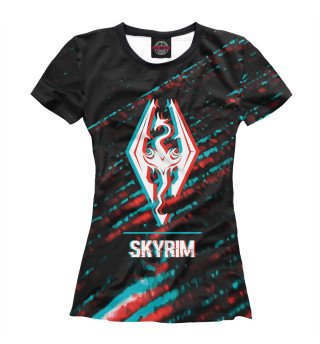 Женская футболка Skyrim Glitch