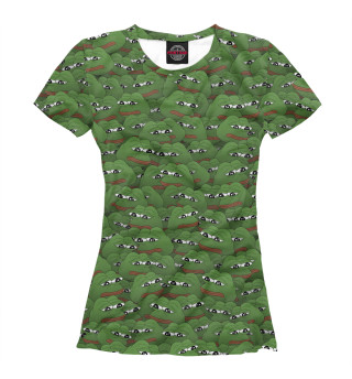 Женская футболка Грустные лягушки