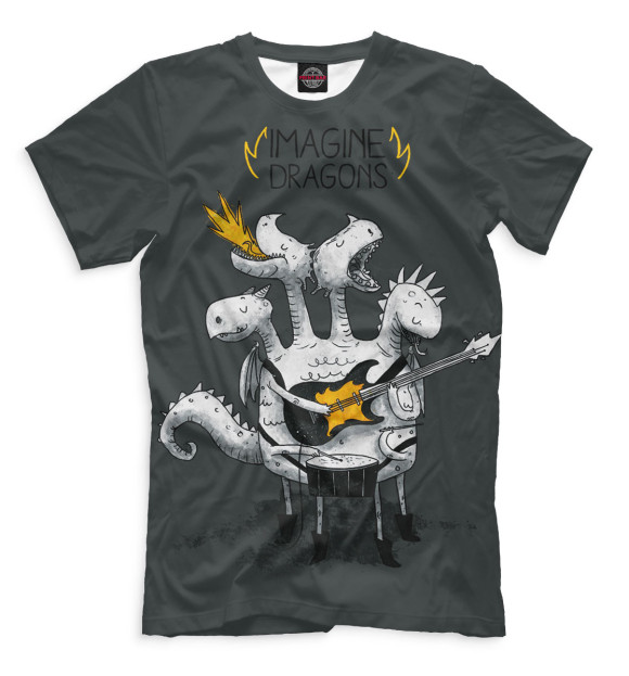 Мужская футболка с изображением Imagine Dragons цвета Черный
