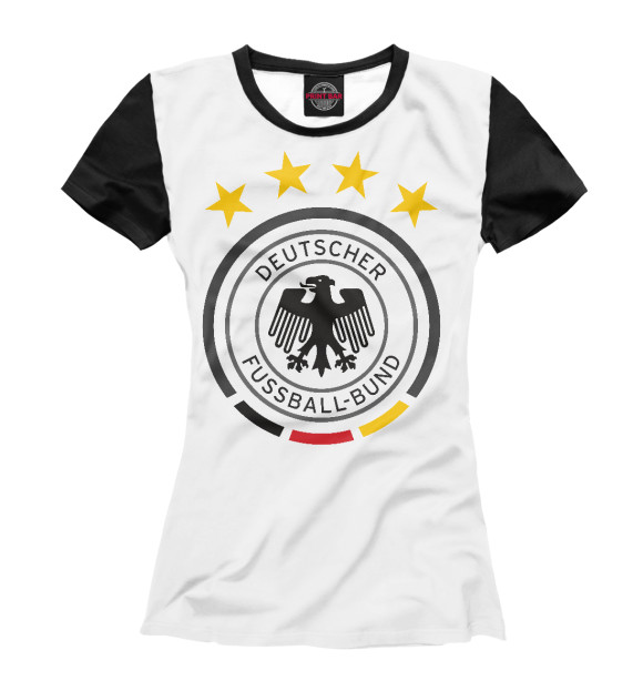 Футболка для девочек с изображением Германия цвета Белый