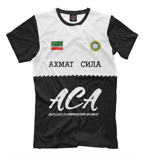Мужская футболка с изображением Akhmat Fight Club цвета Черный