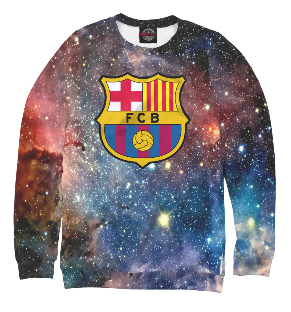 Свитшот для мальчиков с изображением ФК Барселона Cosmos цвета Белый
