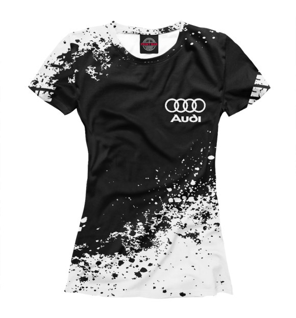 Футболка для девочек с изображением Audi abstract sport uniform цвета Белый