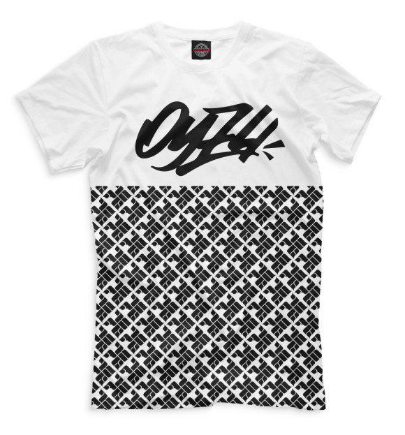 Мужская футболка с изображением ОУ74 цвета Молочно-белый