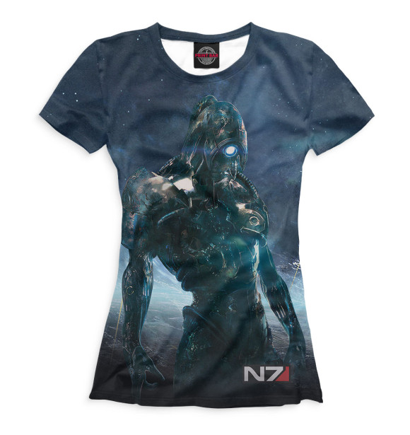 Женская футболка с изображением Mass Effect цвета Белый