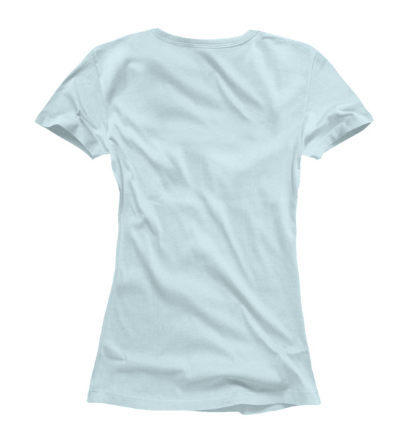 Женская футболка с изображением Мишка сёрфер цвета Белый